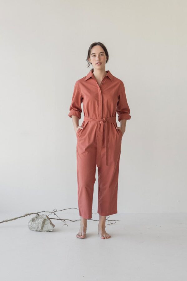 Organic Cotton Button-up Jumpsuit