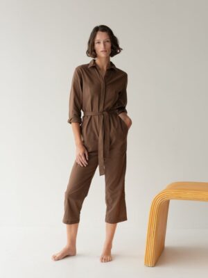 Organic Cotton Button-up Jumpsuit