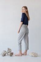 Tailored Cuffed Pants in Washi Cotton Blend